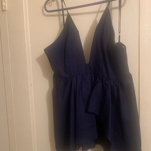 Navy blue romper .
